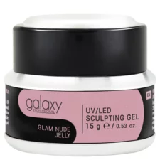 Gradivni kamuflažni gel za nadogradnju noktiju - UV/LED Glam Nude Jelly - 15 g