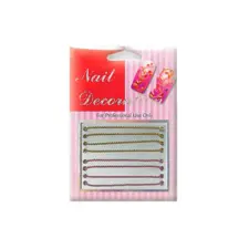 Dekorativni lančići za Nail Art NADE02 zlatno/pink 8/1