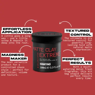 Vosak glina za snažno stilizovanje kose OSMO Matte Clay Extreme - 100ml